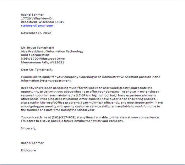 Sample Cover Letter Format - Job Searching - About com
